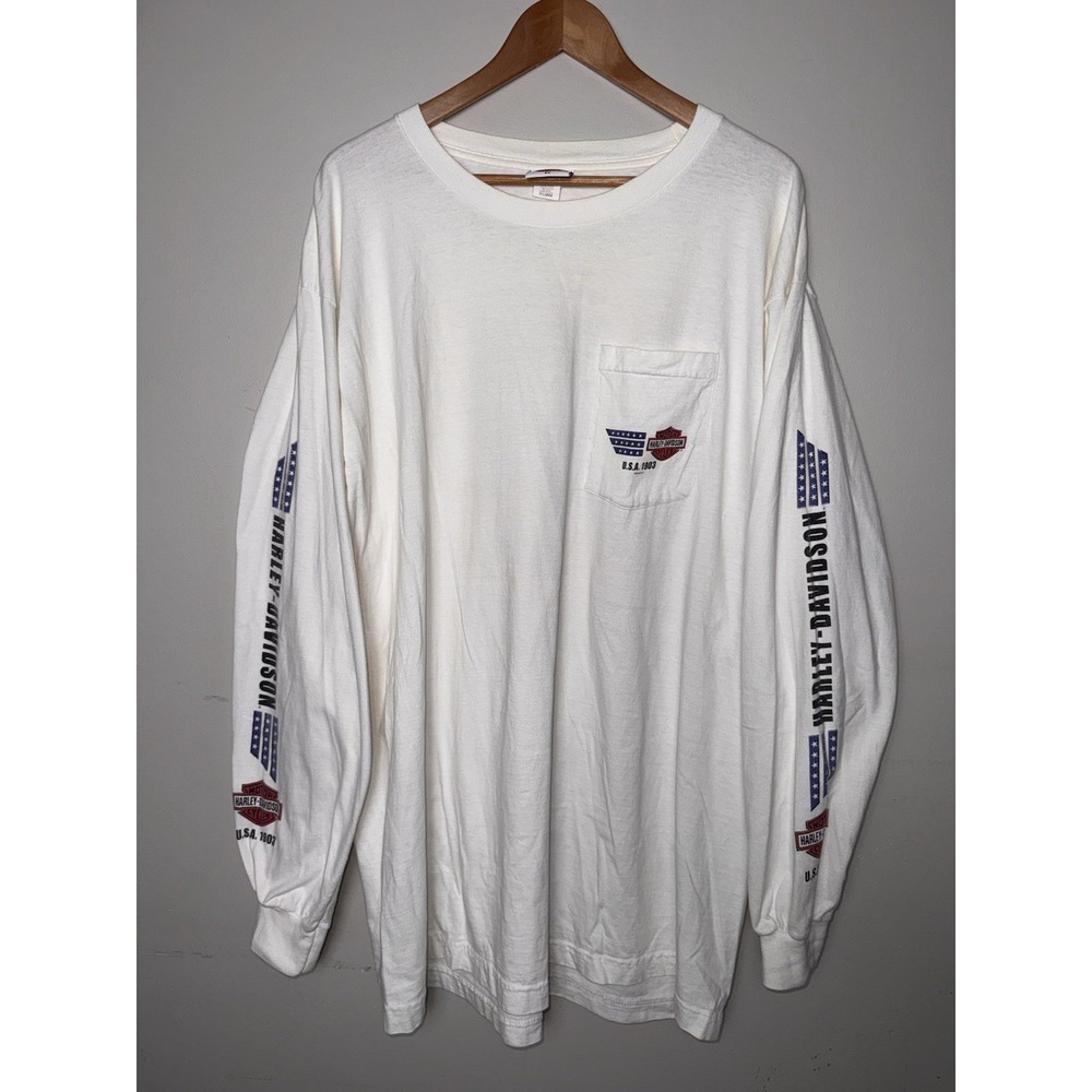 Vintage Harley Davidson Long Sleeve Pocket Tee Size 3x Cool Spring ,Tennessee